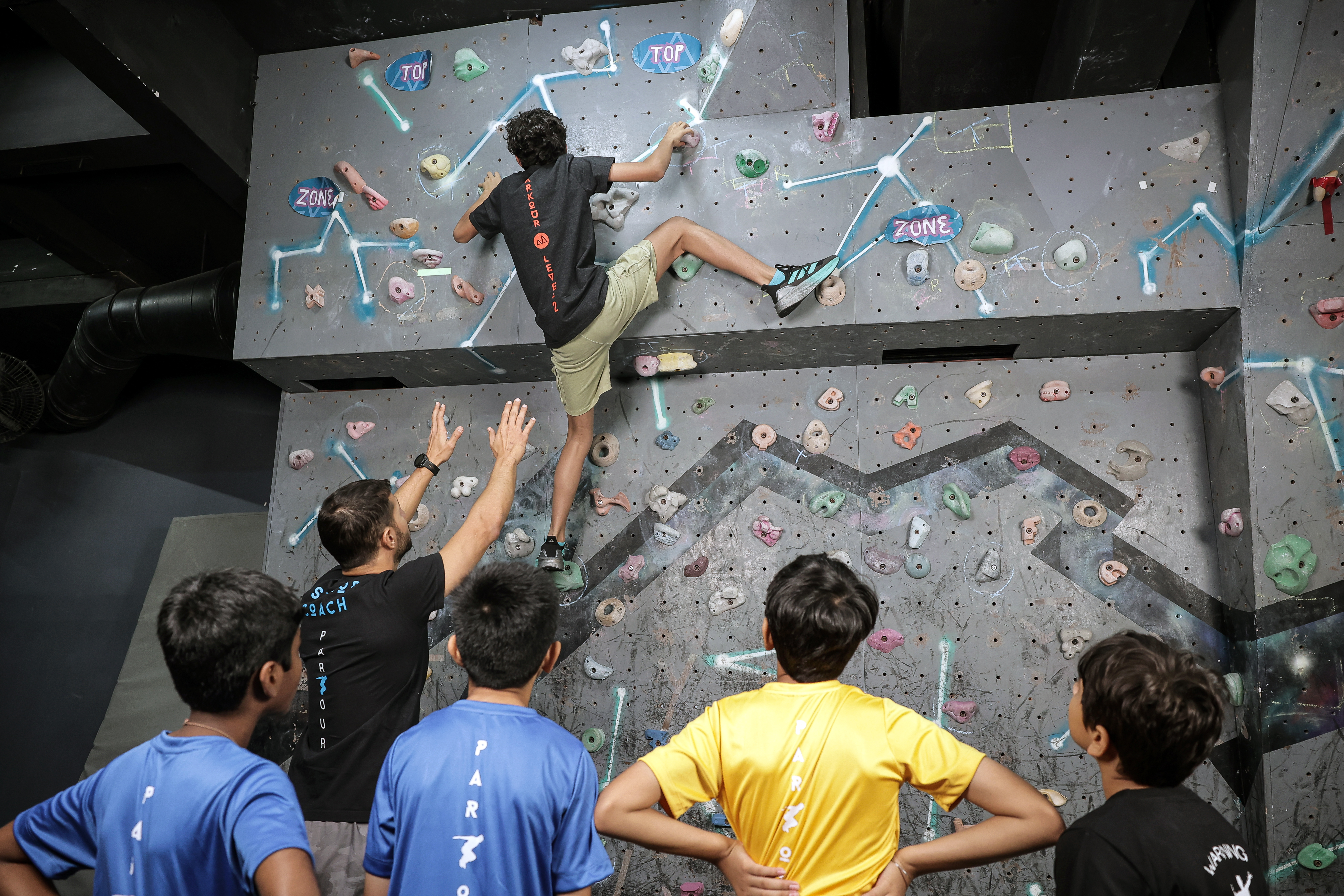 Kids parkour training at MMA