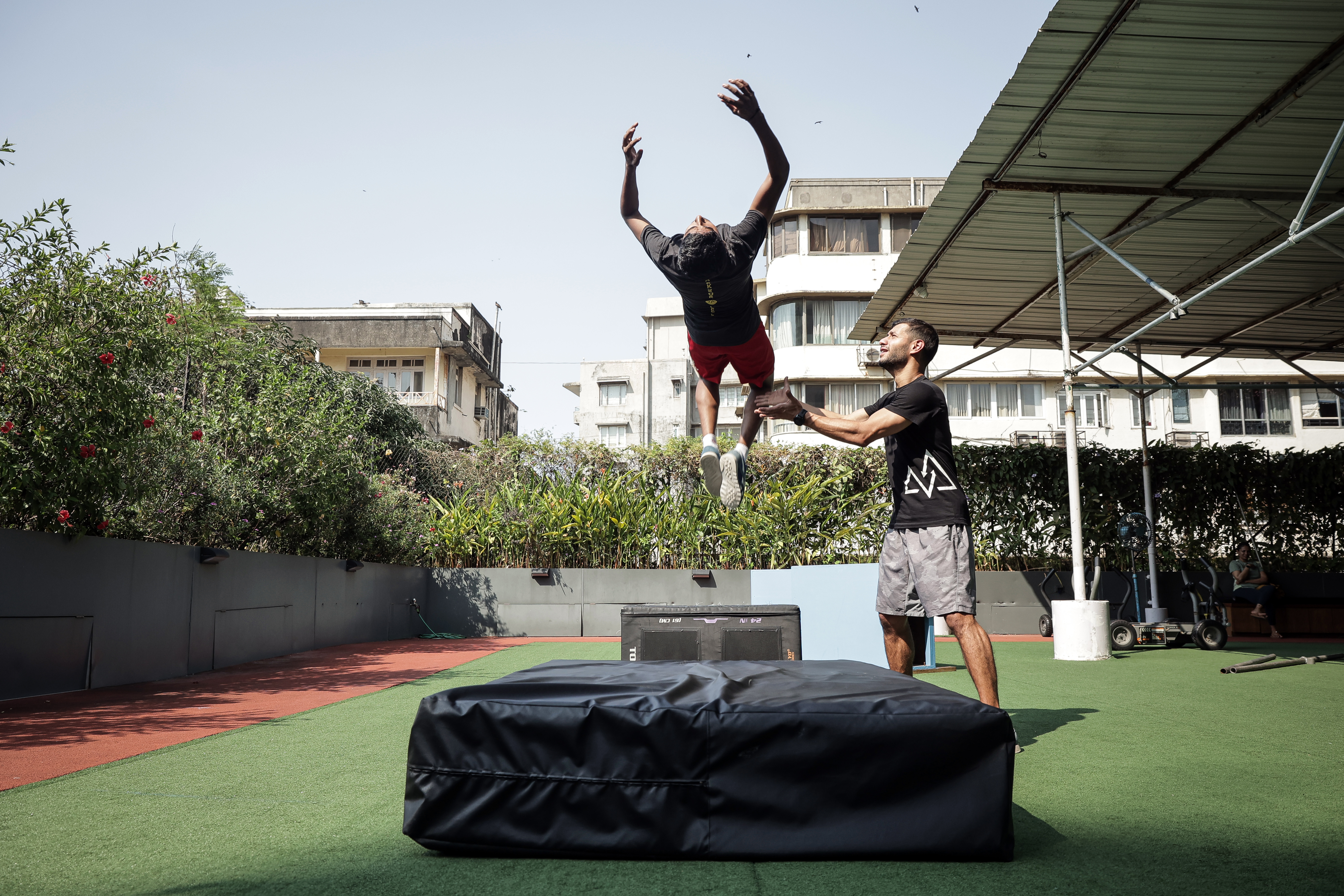 Parkour level certification class at MMA