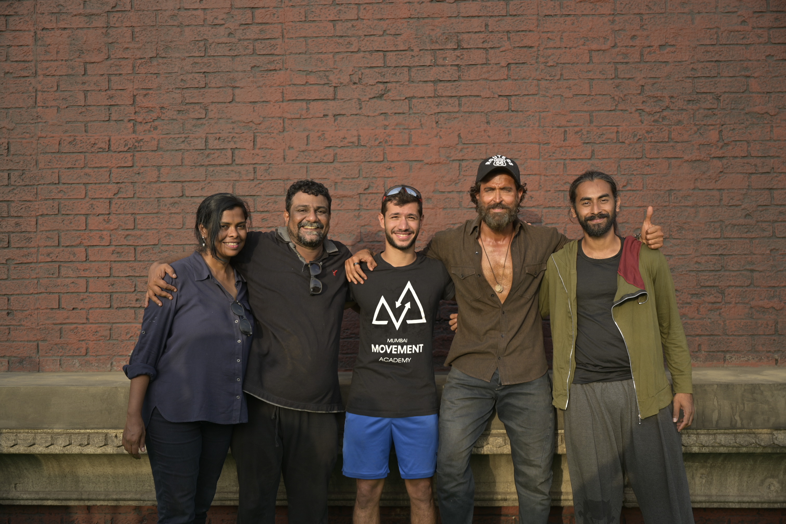 Mumbai Movement Academy team with Hrithik Roshan on set