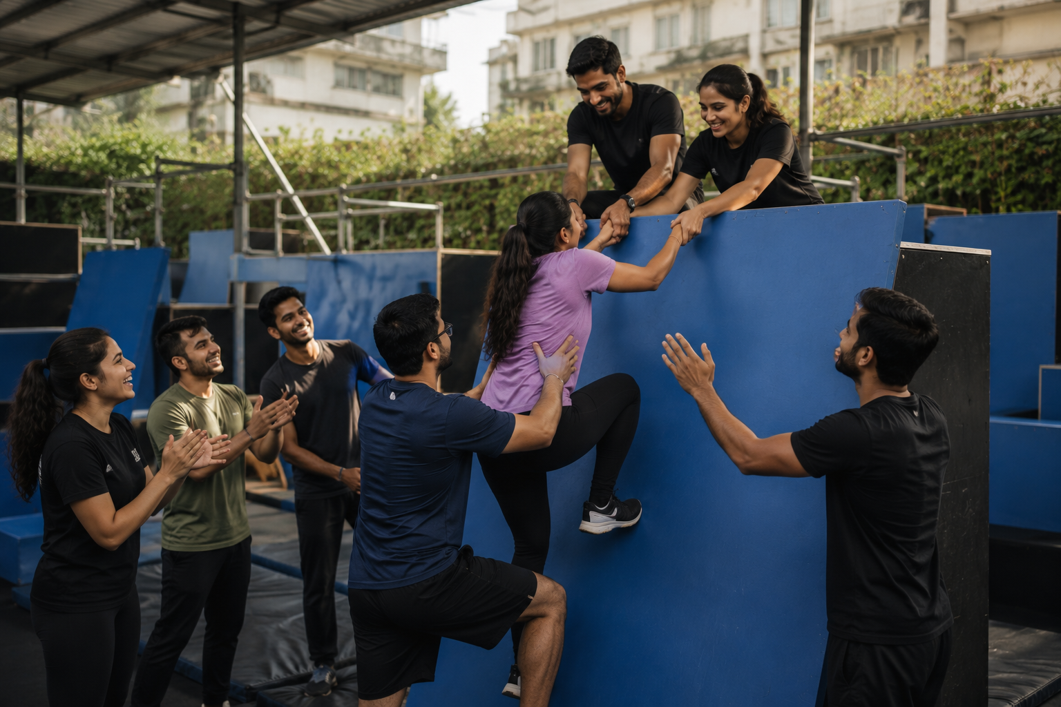 Corporate team building movement session